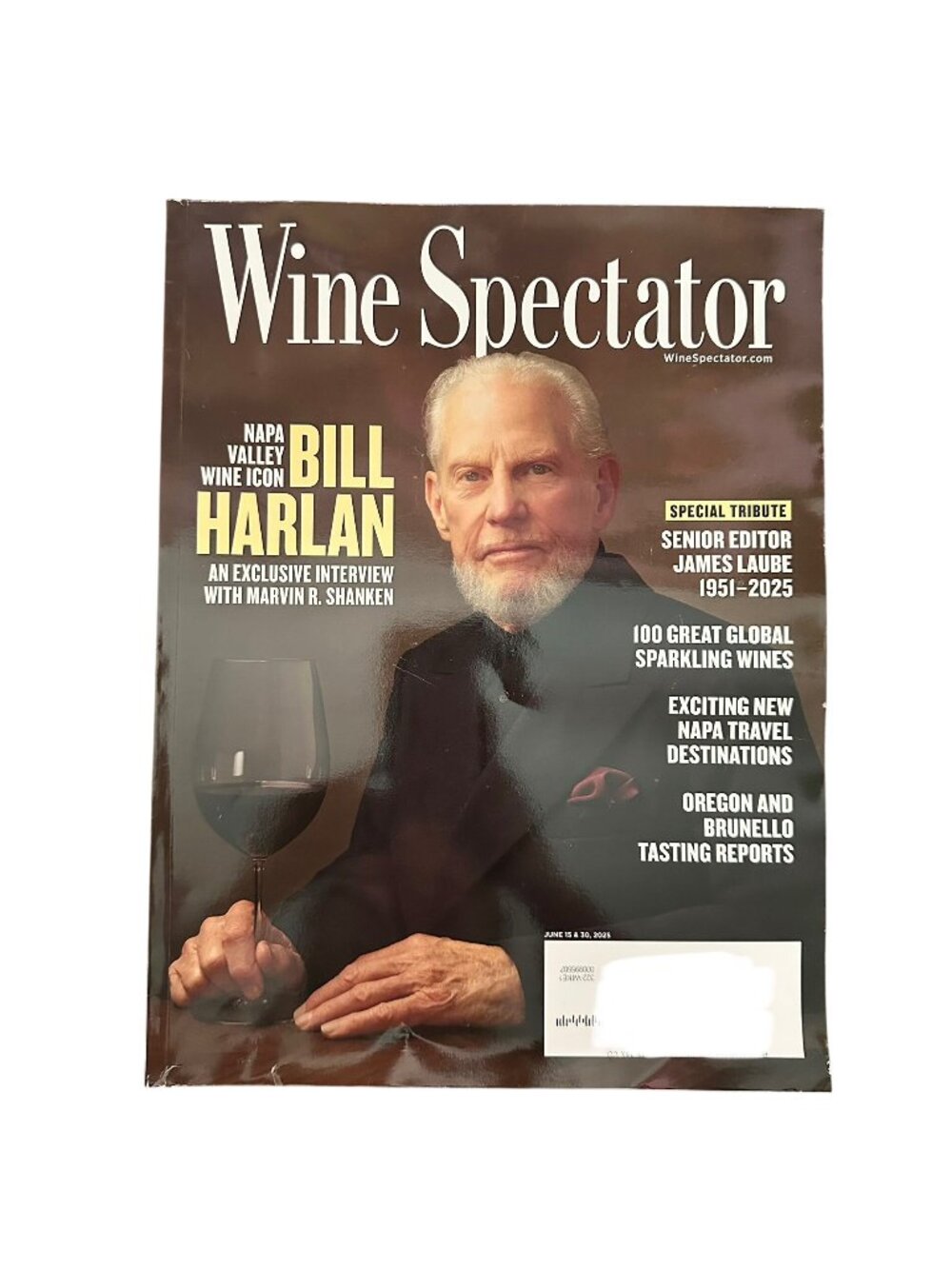 Wine Spectator Magazine June 2025 Bill Harlan Napa Valley Tribute James Laube